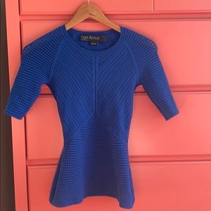 Blue patterned Yigal Azrouel top